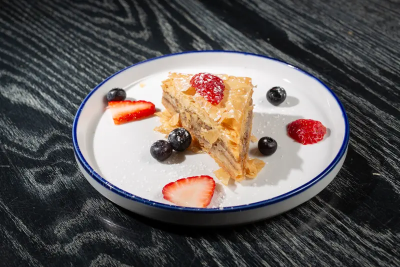 Baklava with fresh berries